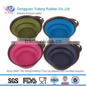 Custom Design Kitchenware Portable for Camping Silicone Collapsible Salad Bowl