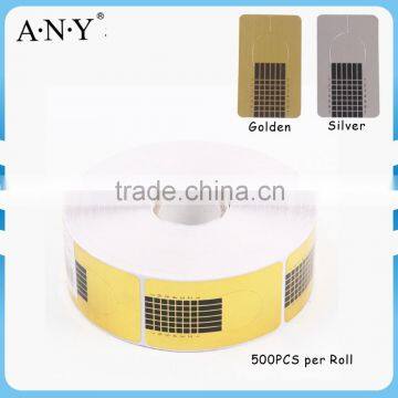 ANY Nail Art Salon Using Acyrlic Nails Making 500PCS per Roll Square Paper Nail Form                        
                                                Quality Choice