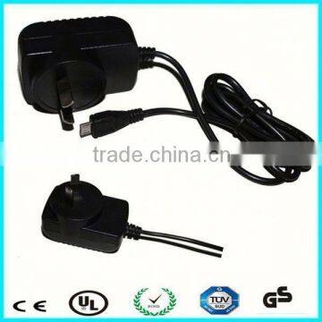 EU UK AU 220v ac dc 5v 0.5a power adapter