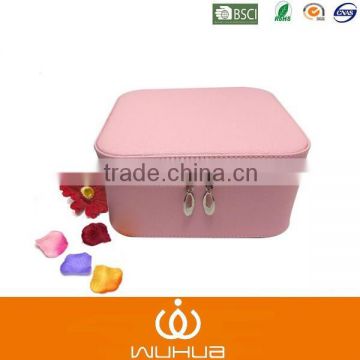 pink pu leather good quality small makeup case