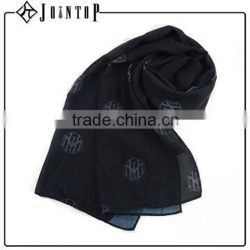 popular fashion long plain black mix color scarf