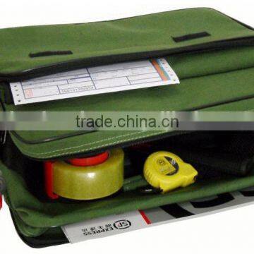 Green Oxford Customized Logo Courier Bag With Multifunctional Pocket Mailing Bags TSB002 photo-4