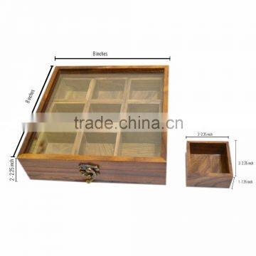 2016 wholesale handmade antique wooden spice box