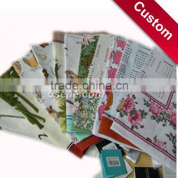 Custom tea towels free sample customized tea towel