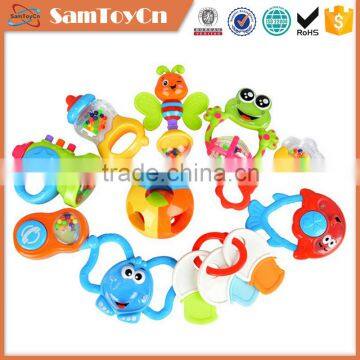 10PCS best gift play set plastic baby rattle squeaky toy