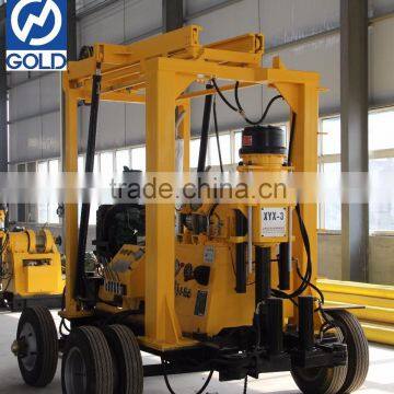 Efficient XYX-3 Trailer type river levee grouting hole drilling rig with ISO certificated