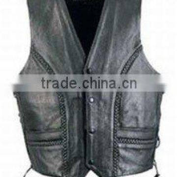 DL-1578 (Super Deal) Leather Vest, Sportswear Leather Vest