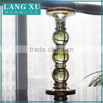 gold wholesale large glass candlesticks for sale