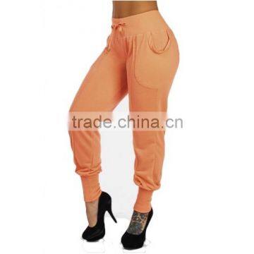 Cheap price high quality joggers c2015 high quality pure women black jogger pants iapri pants for sexy women, ladies linen pants