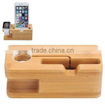 High Quality Bamboo Wood Charging Stand For Apple Watch iphone