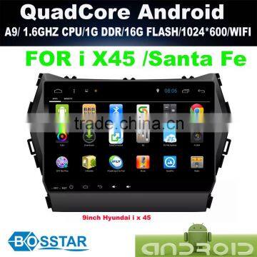 Bosstar Android car stereo entertainment PC GPS for HYUNDAI SANTA FE IX45 with high definition touch screen,wifi ,bt,igo map