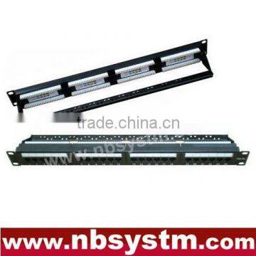 24 ports UTP Cat5e/Cat6 Patch Panel 19'' 1U, Krone & 110 Dual IDC, with or WT back bar