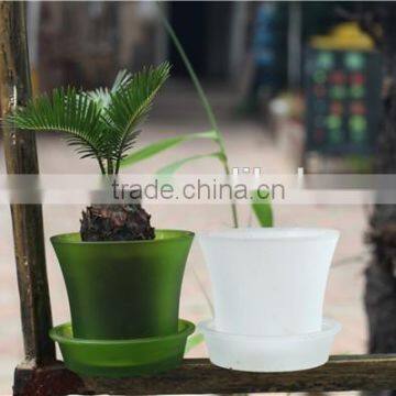 home and garden decoration outdoor frosted plant pots with tray