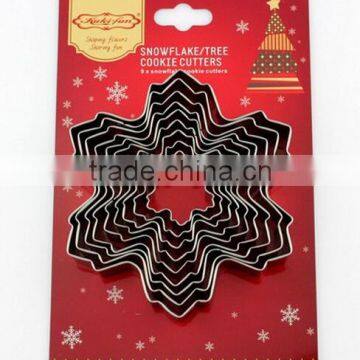 9pcs Snowflacke Cookie Cutter Cake Decorating Tools