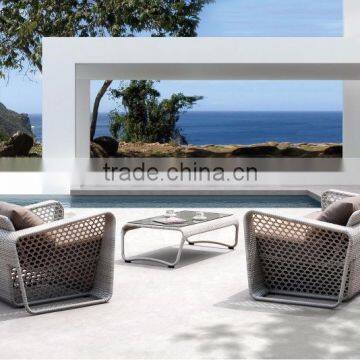 New Modern Poly Rattan Garden Sofa Set Furniture (1.2mm Thickness Alu Frame, High Quality Wicker Furniture) photo-2