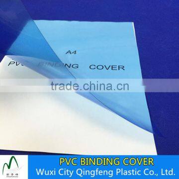 Blue Color A3 A4 PVC Book Binding Cover Transparent Plastic Clear PVC Sheet