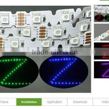 factory selling RGB bendable led strip 5050 DC12V/24V 42leds/m with CE RoHs