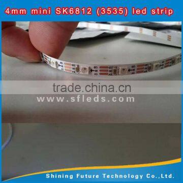 flexible rgb led strip 4mm PCB with smd SK6812 mini 3535 rgb waterproof