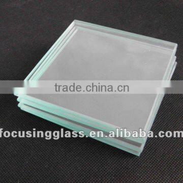 6mm thick tempered clear glass drink coasters with no feet(for printers)