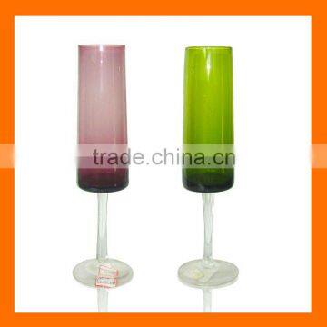 Colored champagne flute,hand made, whole sales