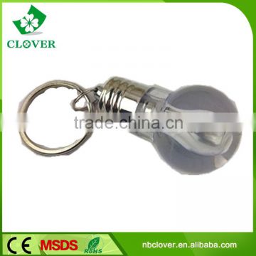 Fashion and popular design 1 LED plastic mini led flashlight keychain