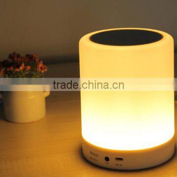 2015 New Cheap Wireless Audio LED Lamp Bluetooth Speaker With White LED Lamp Light
