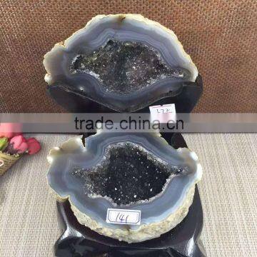 Natural Agate Crystal Geode Ornaments For Sale
