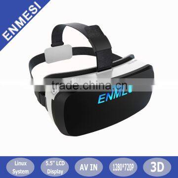 Cheapest price 3D VR Glasses with AV IN Linux system 3D Headset VR Glasses