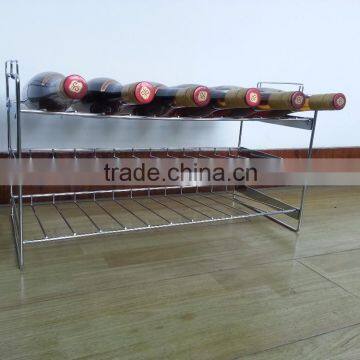 Steel Wire Storage Stand for Wine photo-3