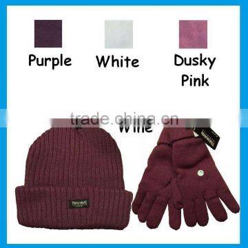 wholesale mens burgandy knitted thermal hat