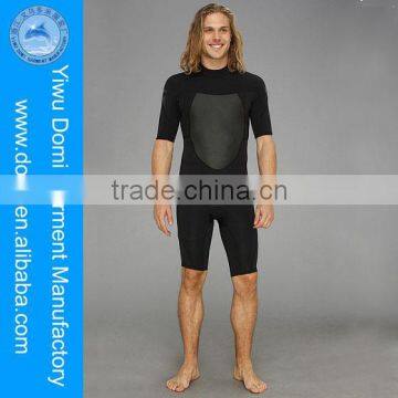 Men's Half Sleeves And Legs Neoprene Wetsuit With Back Zipper / Full Sexy Photos Swimwear