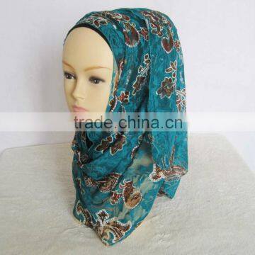 Lace Print Muslim Hijab Of Beautiful Charming Islamic Scarf photo-3