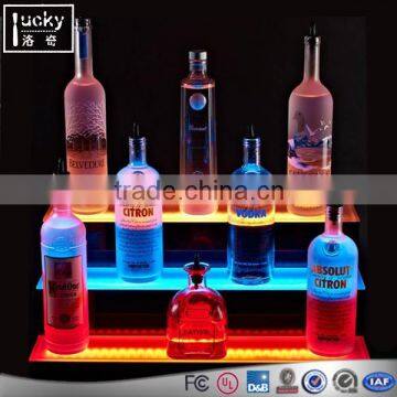 Liquor Bottle Shelves,3 tier Classic Graphite Acrylic Bottle Display