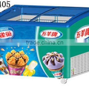 ELECTRIC commercial ice cream chest display freezer with counter swing door