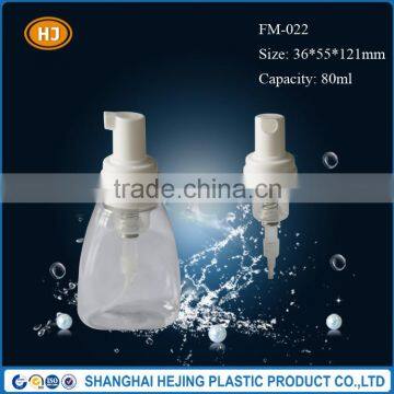 80ml oval shaped plastic foam pump bottle