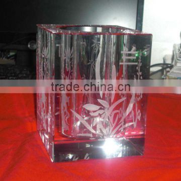 china supply optical crystal pencil holder for desk (R-1312