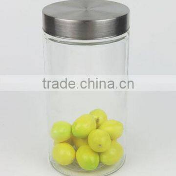 750ml Plain Glass Storage Jar and Metal Cover, Glass Food Container With Cover photo-3