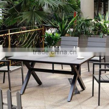 Aluminum Polywood dining table and chair set