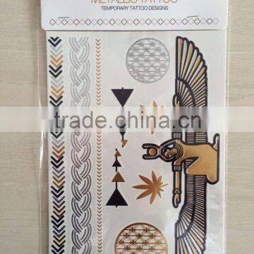 A5 Size New Design Tattoo Glitter Metallic Temporary Tattoo
