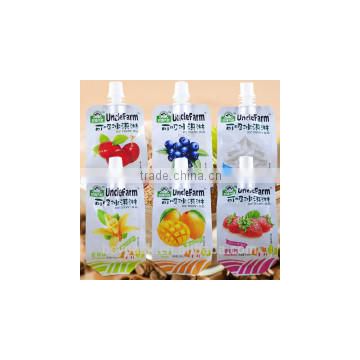 soymilk bag/Orange juice,/grape juice/ strawberry juice,/apple juice/spout packaging bag / plastic packaging