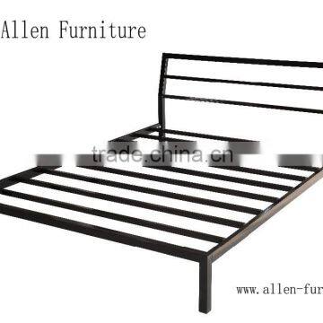 Metal Bed Queen size with headboard black