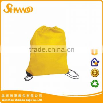 Recycle colorful polyester drawstring bag for school