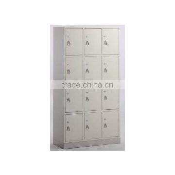 12-doors cupboard for shoes with stainless steel base