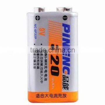 9V Rechargeable Ni-MH Battery 320mAh