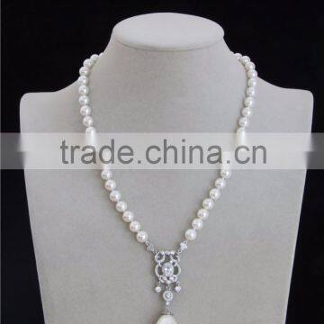 free shipping imitation pearl pendant necklace