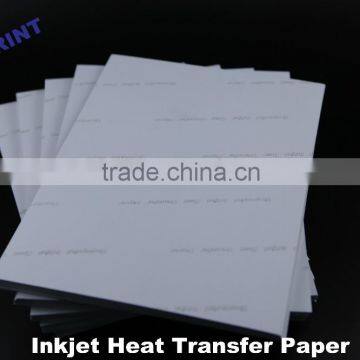 Light t shirt heat transfer paper A4 size for cotton