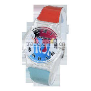 Wholesale Cheap Transparent Plastic Kids Analog Quartz Watch