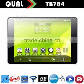 7.85 inch pc tablet computer A20 Dual Core HDMI 1080P Output USB Host Android 4.2