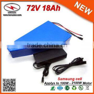 Triangle Mode Top Quality Lipo Battery Pack 72V 18Ah Lithium Ion Battery used in Samsung 18650 High Power Cell