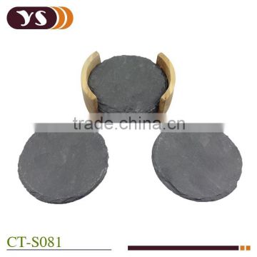 2015 Wholesale round shape Slate Coasters